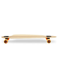 Two Bare Feet "The Duke" 41in Bamboo Series Longboard Skateboard Complete (Orange Wheels)