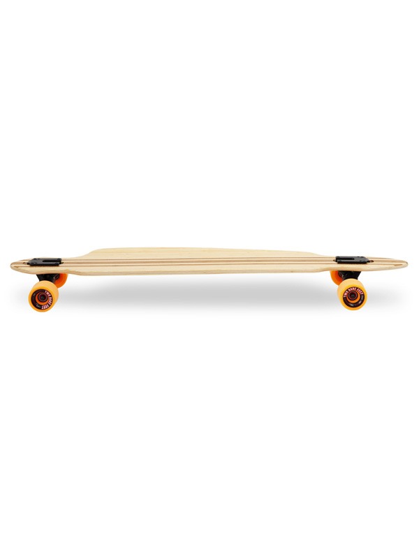 Two Bare Feet "The Duke" 41in Bamboo Series Longboard Skateboard Complete (Orange Wheels)
