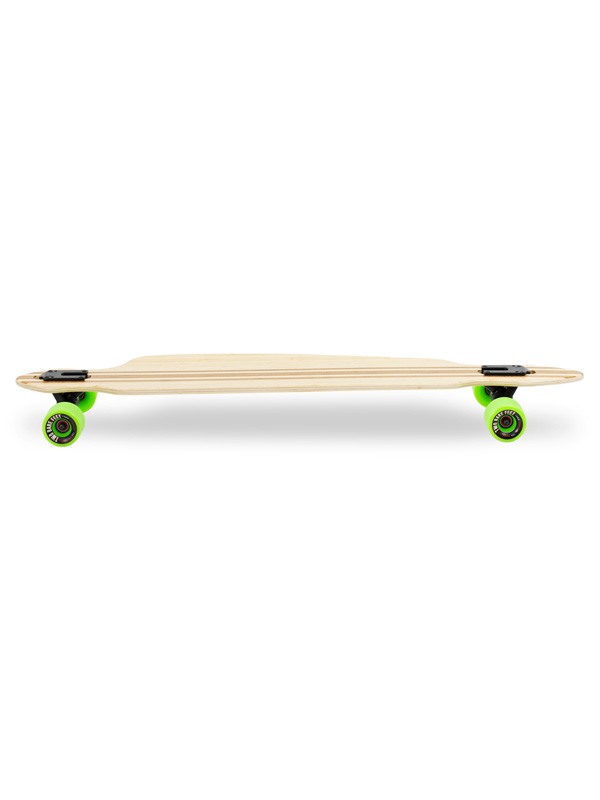 Two Bare Feet "The Duke" 41in Bamboo Series Longboard Skateboard Complete (Green Wheels)