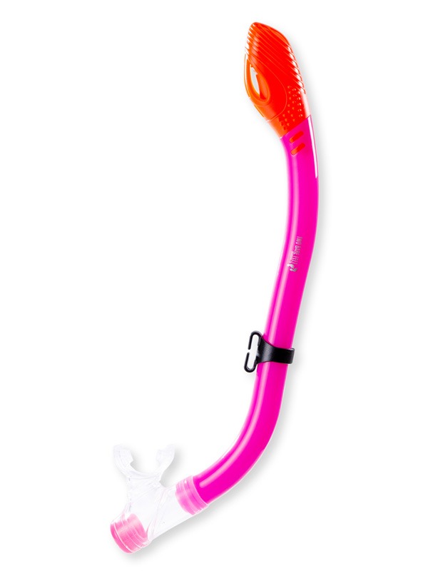 Two Bare Feet Junior Dry Top Silicone Snorkel (Pink)