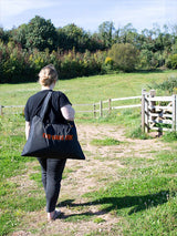 Two Bare Feet Weatherproof Tote Bag (Black/Red)
