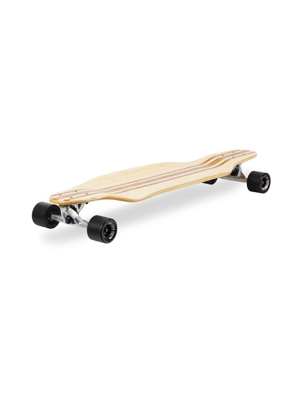 Two Bare Feet "The Berty" 39in Bamboo Series Longboard Skateboard Complete (Black Wheels)
