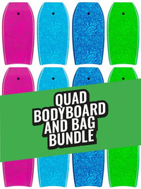 Two Bare Feet Classic Pattern Quad Bodyboard and Bag Bundle (Choice of 33", 37", 41", 42", 44")