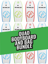 Two Bare Feet Future Quad Bodyboard and Bag Bundle (Choice of 37" & 42")