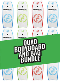 Two Bare Feet Future Quad Bodyboard and Bag Bundle (Choice of 37" & 42")