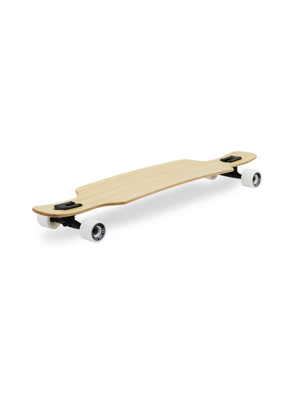 Two Bare Feet "The Parker" 42.5in Bamboo Series Longboard Skateboard Complete (White Wheels)