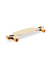 Two Bare Feet "The Parker" 42.5in Bamboo Series Longboard Skateboard Complete (Orange Wheels)