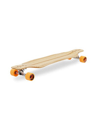 Two Bare Feet "The Larry" 39in Bamboo Series Longboard Skateboard Complete (Orange Wheels)