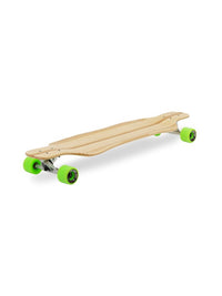 Two Bare Feet "The Larry" 39in Bamboo Series Longboard Skateboard Complete (Green Wheels)