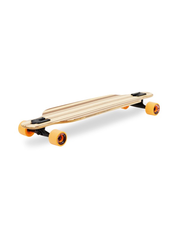 Two Bare Feet "The Austin" 36in Bamboo Series Longboard Skateboard Complete (Orange Wheels)
