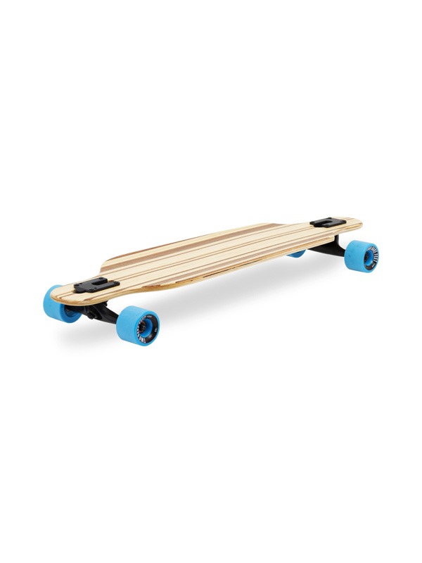 Two Bare Feet "The Austin" 36in Bamboo Series Longboard Skateboard Complete (Blue Wheels)