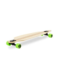 Two Bare Feet "The Duke" 41in Bamboo Series Longboard Skateboard Complete (Green Wheels)