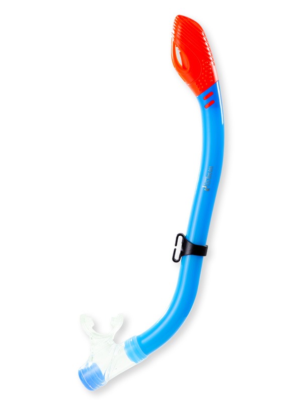 Two Bare Feet Junior Dry Top Silicone Snorkel (Aqua)