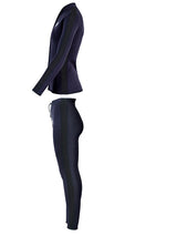 Two Bare Feet Womens Silicone Print Series 2.5mm Wetsuit Jacket & Pants Set (Black)