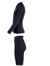 Two Bare Feet Womens Silicone Print Series 2.5mm Wetsuit Jacket & Shorts Set (Black)