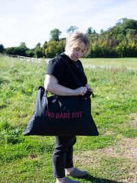 Two Bare Feet Weatherproof Tote Bag (Black/Raspberry)