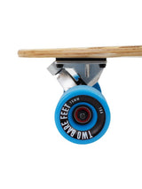 Two Bare Feet "The Chuck" 44in Bamboo Series Longboard Skateboard Complete (Blue Wheels)