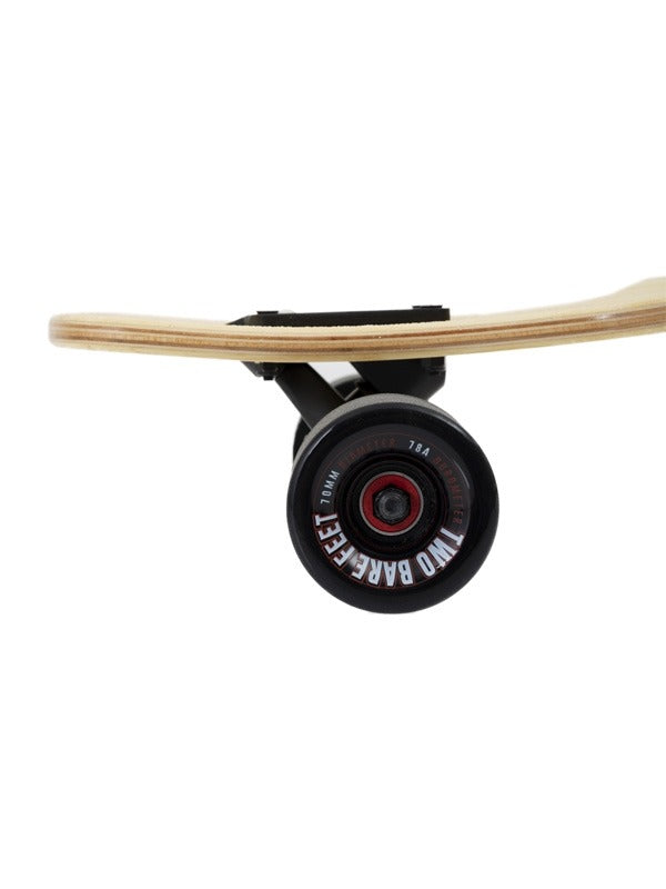 Two Bare Feet "The Parker" 42.5in Bamboo Series Longboard Skateboard Complete (Black Wheels)