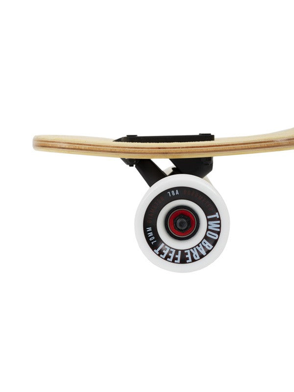Two Bare Feet "The Parker" 42.5in Bamboo Series Longboard Skateboard Complete (White Wheels)