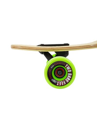 Two Bare Feet "The Parker" 42.5in Bamboo Series Longboard Skateboard Complete (Green Wheels)