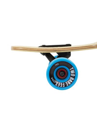 Two Bare Feet "The Parker" 42.5in Bamboo Series Longboard Skateboard Complete (Blue Wheels)