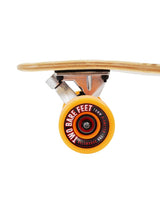 Two Bare Feet "The Larry" 39in Bamboo Series Longboard Skateboard Complete (Orange Wheels)