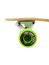 Two Bare Feet "The Larry" 39in Bamboo Series Longboard Skateboard Complete (Green Wheels)