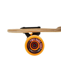 Two Bare Feet "The Hunter" 40in Bamboo Series Longboard Skateboard Complete (Orange Wheels)