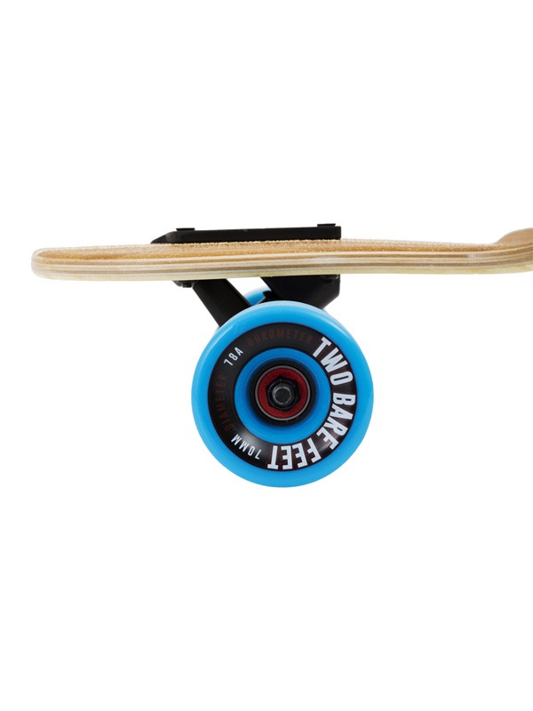 Two Bare Feet "The Hunter" 40in Bamboo Series Longboard Skateboard Complete (Blue Wheels)