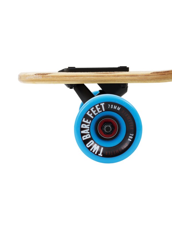 Two Bare Feet "The Austin" 36in Bamboo Series Longboard Skateboard Complete (Blue Wheels)