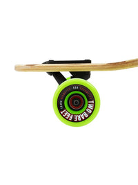 Two Bare Feet "The Austin" 36in Bamboo Series Longboard Skateboard Complete (Green Wheels)