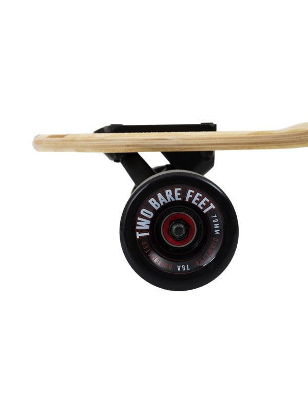 Two Bare Feet "The Duke" 41in Bamboo Series Longboard Skateboard Complete (Black Wheels)