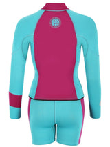 Two Bare Feet Harmony 3mm Jacket & Shorts Set (Raspberry / Mint)
