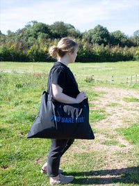 Two Bare Feet Weatherproof Tote Bag (Black/Blue)