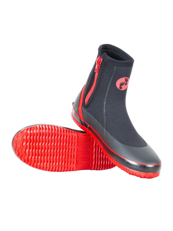 Two Bare Feet 5mm Neoprene Zipped Wetsuit Boots (Red)