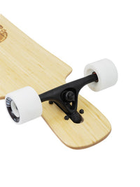 Two Bare Feet "The Parker" 42.5in Bamboo Series Longboard Skateboard Complete (White Wheels)