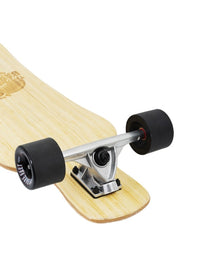 Two Bare Feet "The Larry" 39in Bamboo Series Longboard Skateboard Complete (Black Wheels)