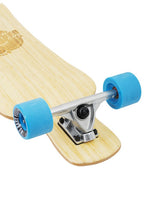 Two Bare Feet "The Larry" 39in Bamboo Series Longboard Skateboard Complete (Blue Wheels)
