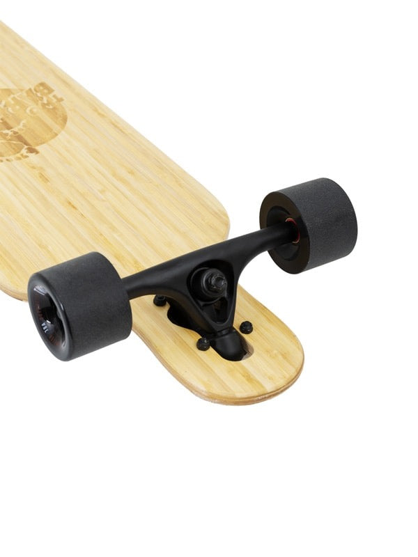 Two Bare Feet "The Austin" 36in Bamboo Series Longboard Skateboard Complete (Black Wheels)