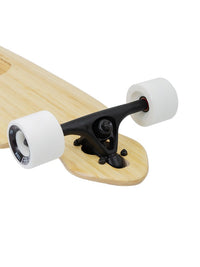 Two Bare Feet "The Duke" 41in Bamboo Series Longboard Skateboard Complete (White Wheels)