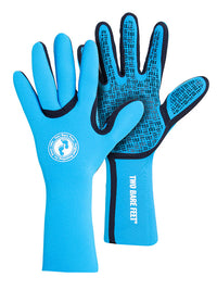 Cold Water 2.5mm Swimming Socks, Gloves and Swim Cap Bundle (Blue)