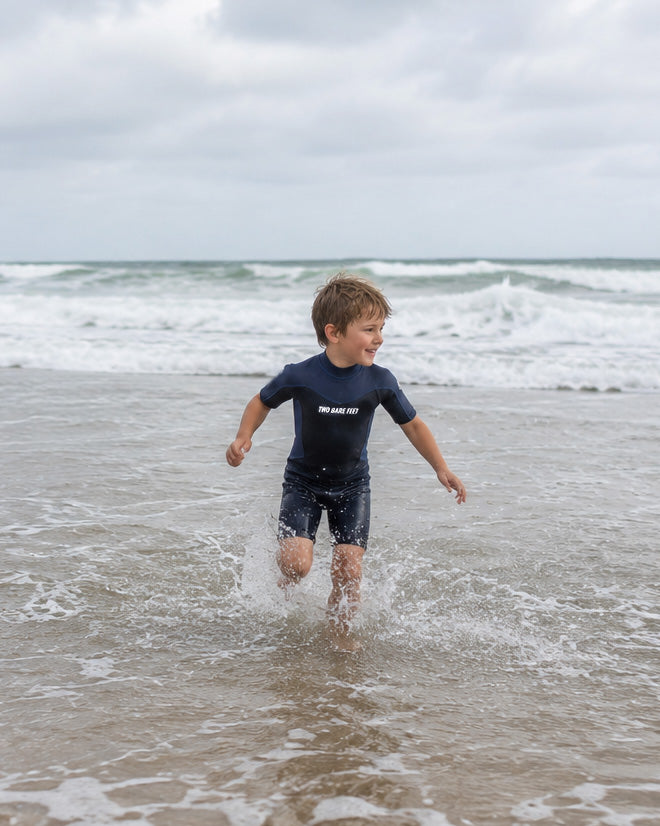 Two Bare Feet SupaFlex 3/2mm Shorty Junior Wetsuit (Black / Navy)