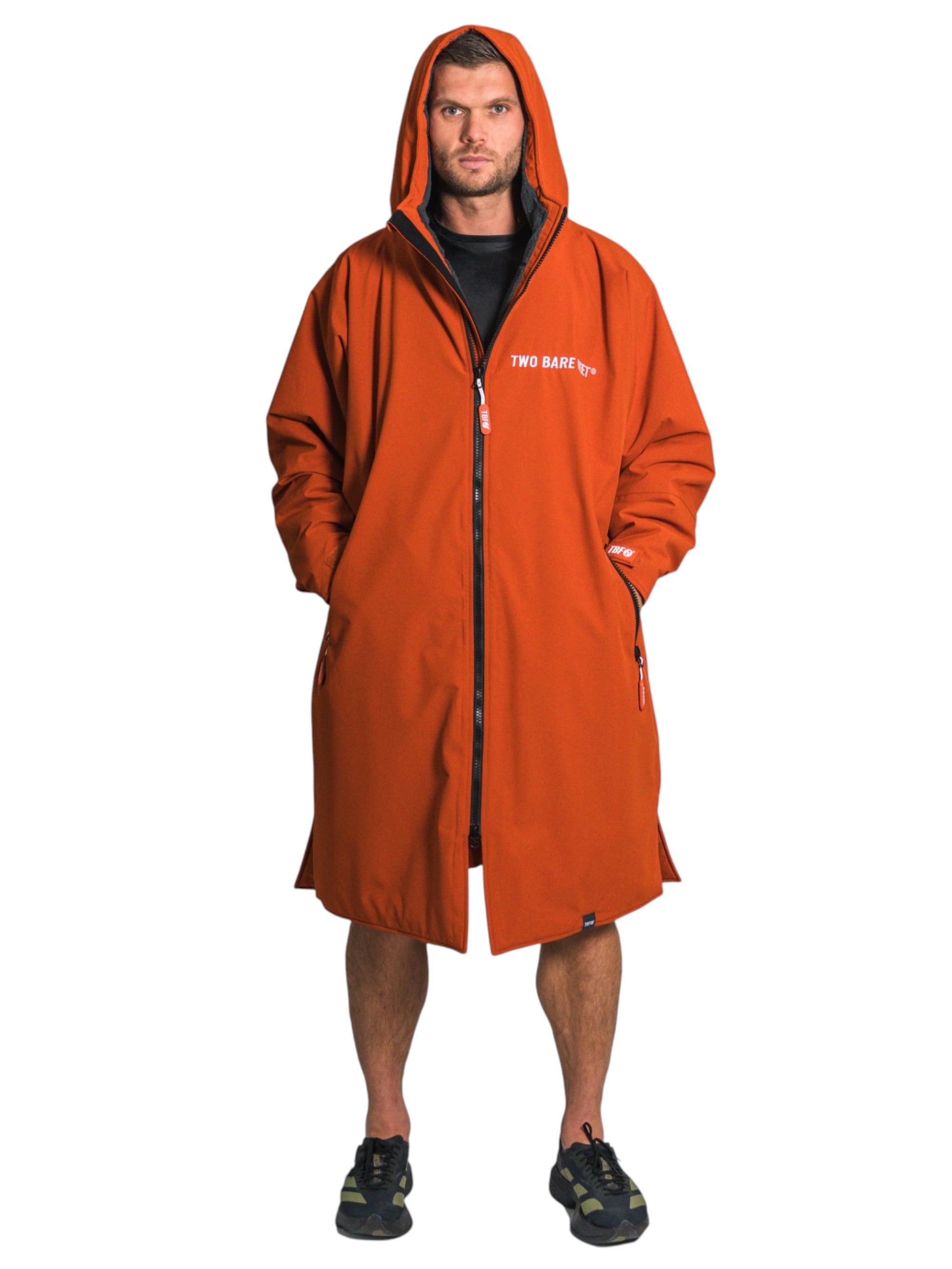 Core Waterproof Changing Robe (Burnt Orange/Charcoal)