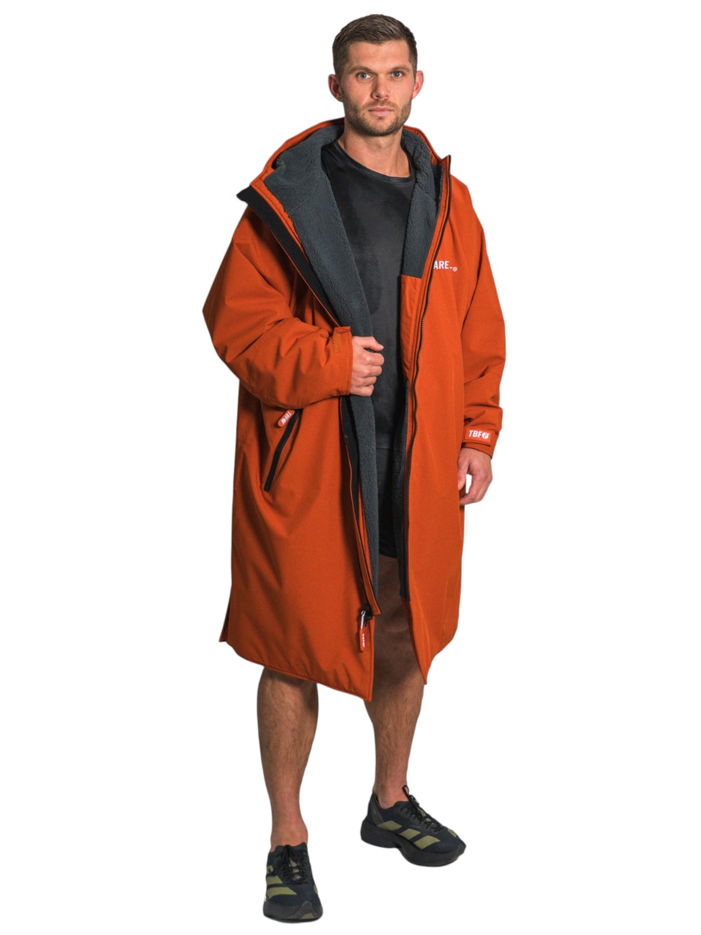 Core Waterproof Changing Robe (Burnt Orange/Charcoal)