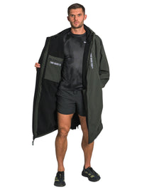 Two Bare Feet Weatherproof Changing Robe with Changing Mat (Khaki/Black)