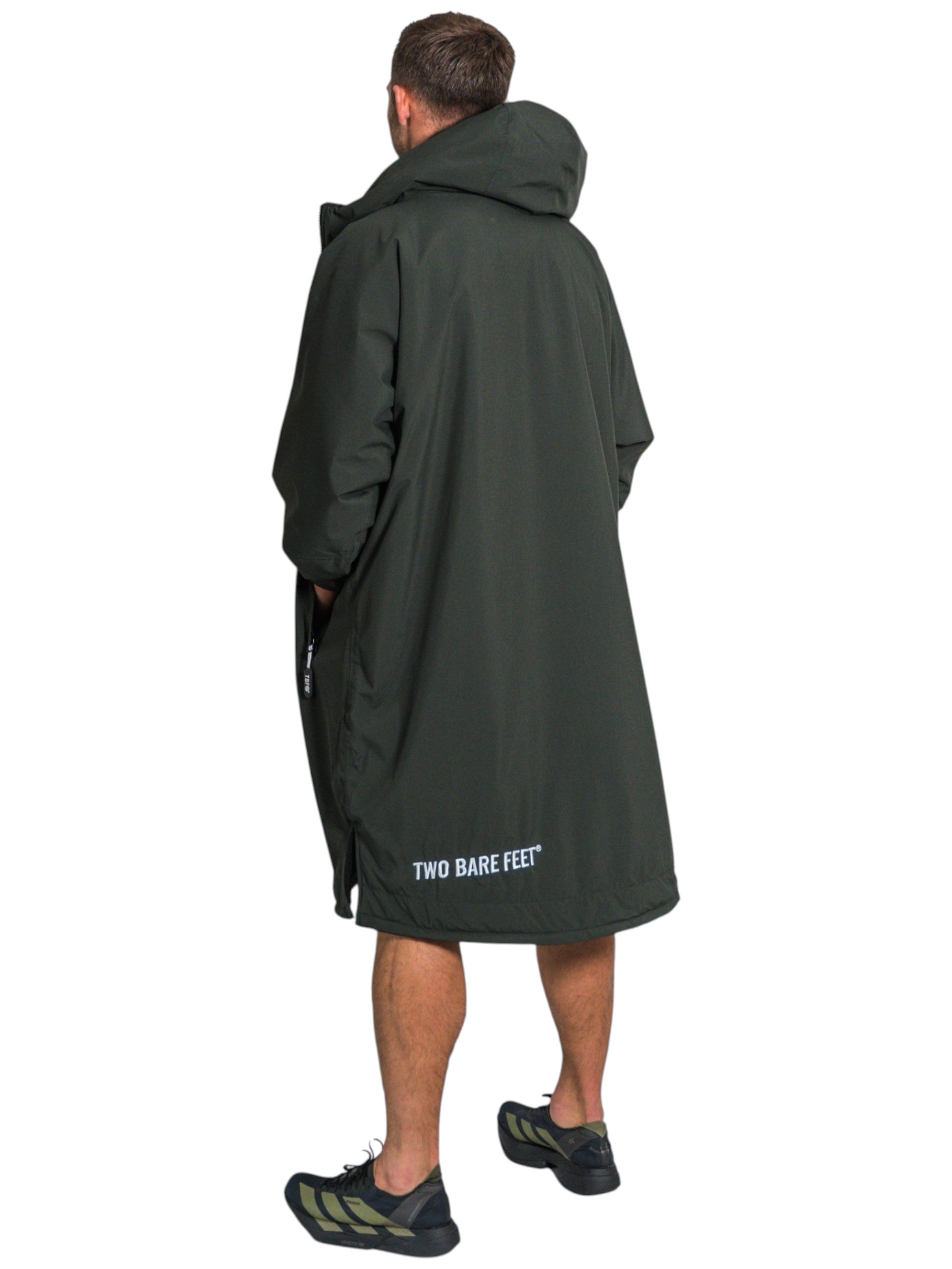 Two Bare Feet Weatherproof Changing Robe with Changing Mat (Khaki/Black)