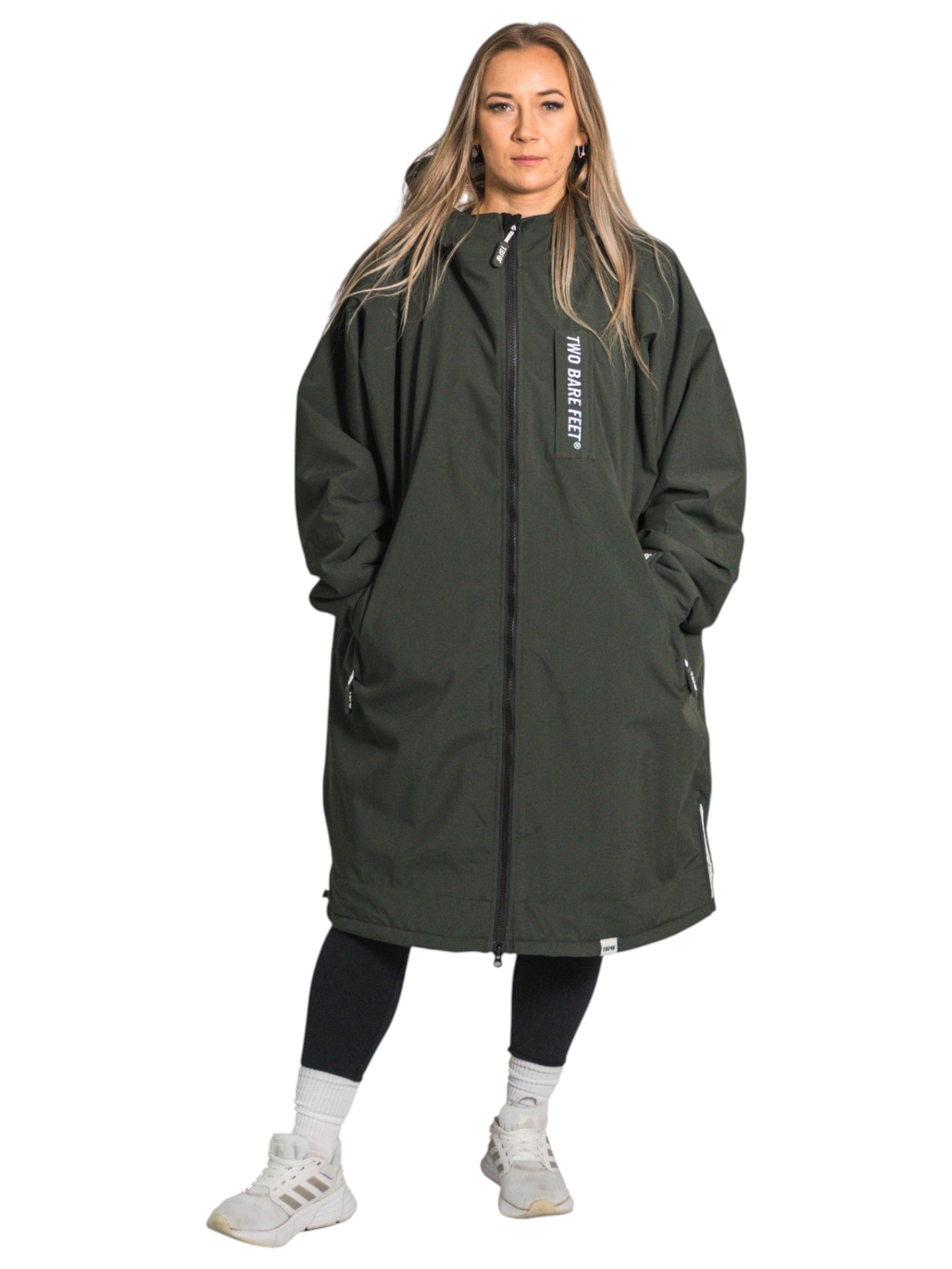 Two Bare Feet Weatherproof Changing Robe with Changing Mat (Khaki/Cream)
