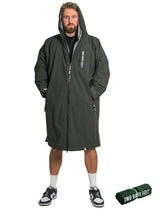 Two Bare Feet Weatherproof Changing Robe with Changing Mat (Khaki/Grey)