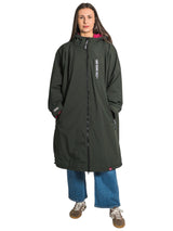 Two Bare Feet Weatherproof Changing Robe with Changing Mat (Khaki/Raspberry)