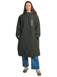 Two Bare Feet Weatherproof Changing Robe with Changing Mat (Khaki/Raspberry)